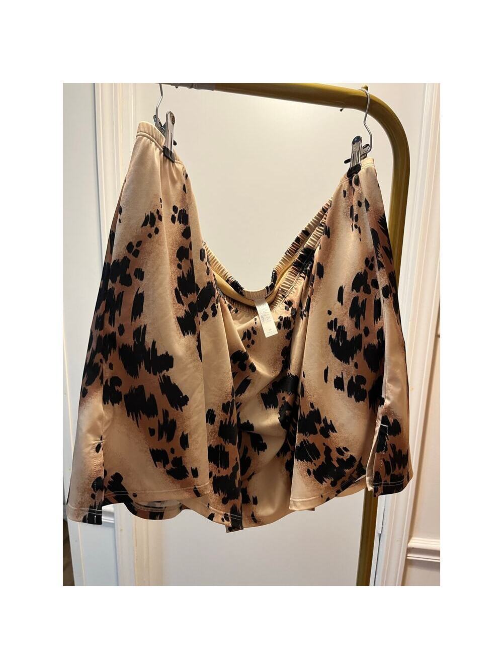 sz 28 Lane Bryant Swim by Cacique Skirt Bottoms Built-In Brief Animal Print Plus